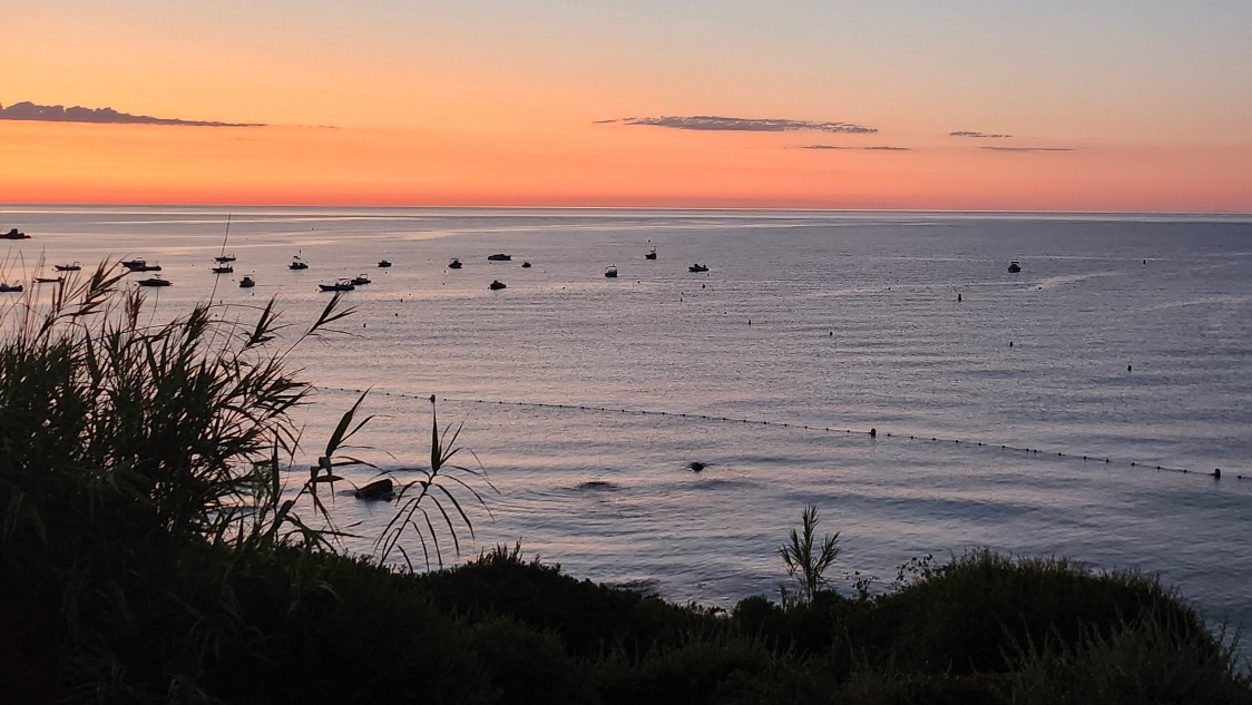 Coucher de soleil vu de la villa
