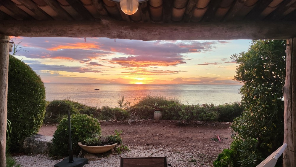 Coucher de soleil vu de la villa